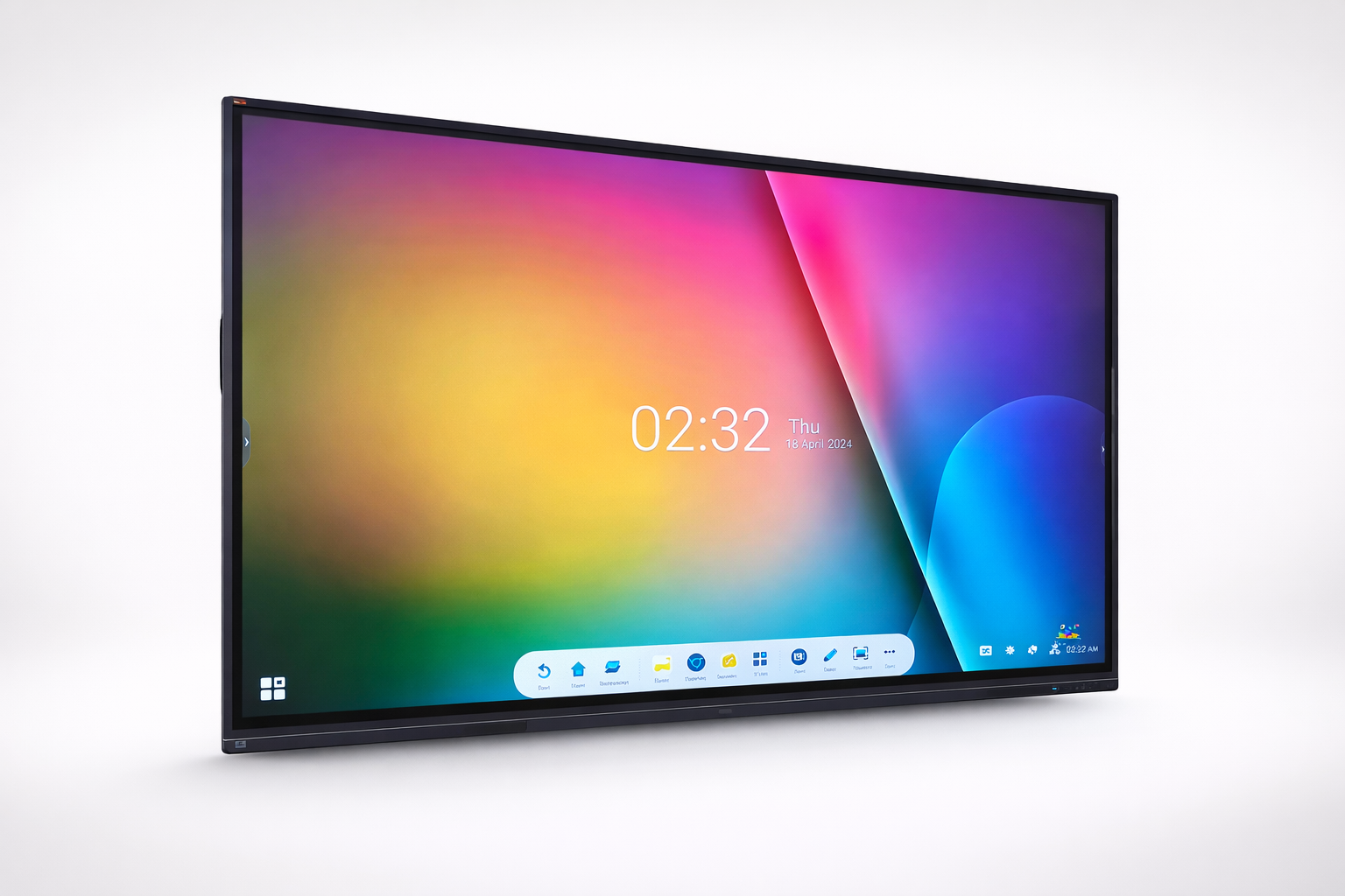 Smart classroom with interactive flat panel display in Tamil Nadu government law college